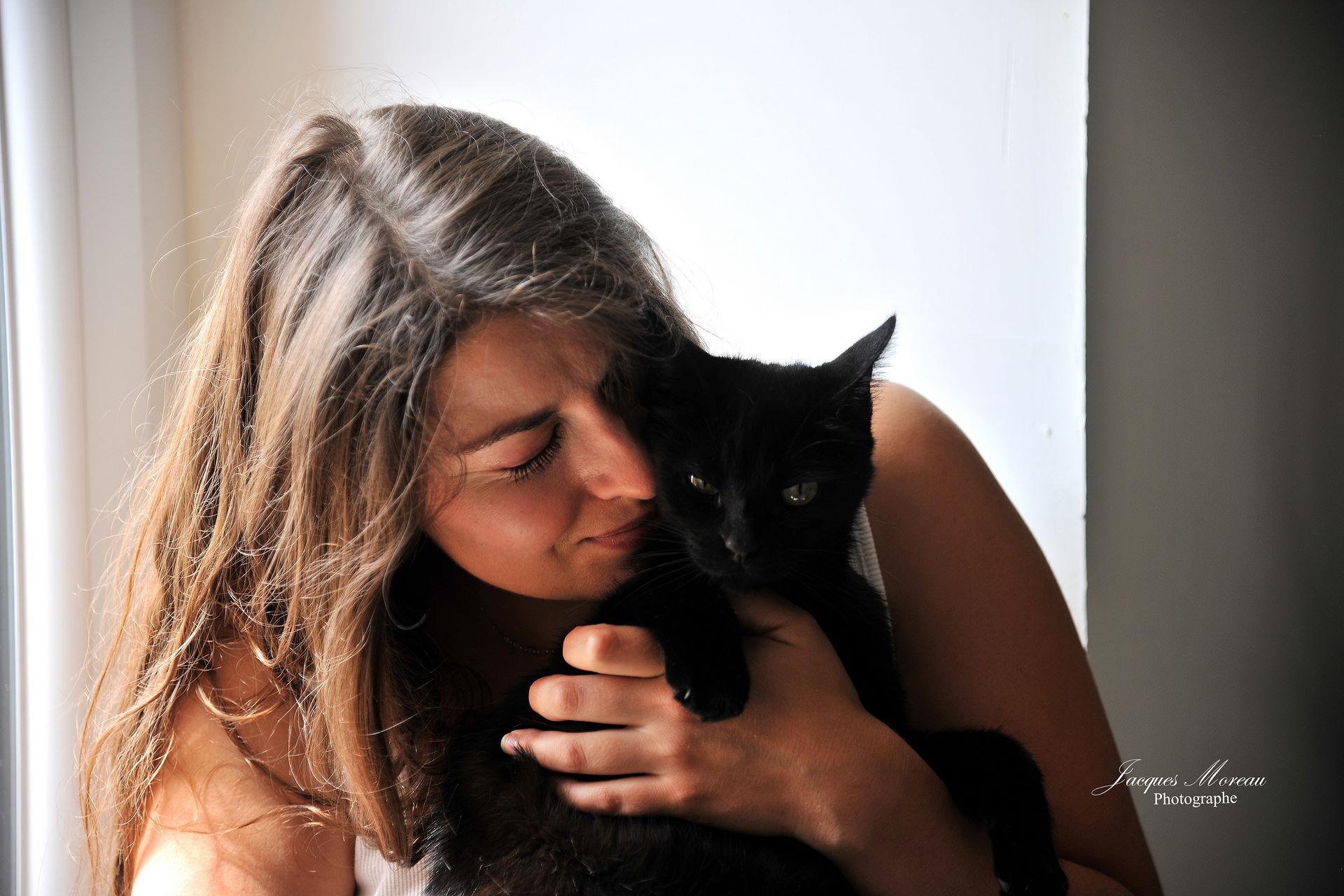 caroline avec un chat
